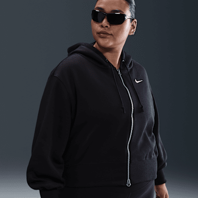 ★★Nike★★ Sportswear Phoenix Fleece Loose Crop Full Zip H Nike Sportswear Phoenix Fleece Women's Loose Cropped Full